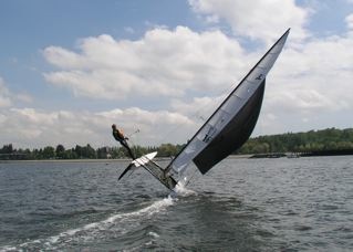 Hobie flew past